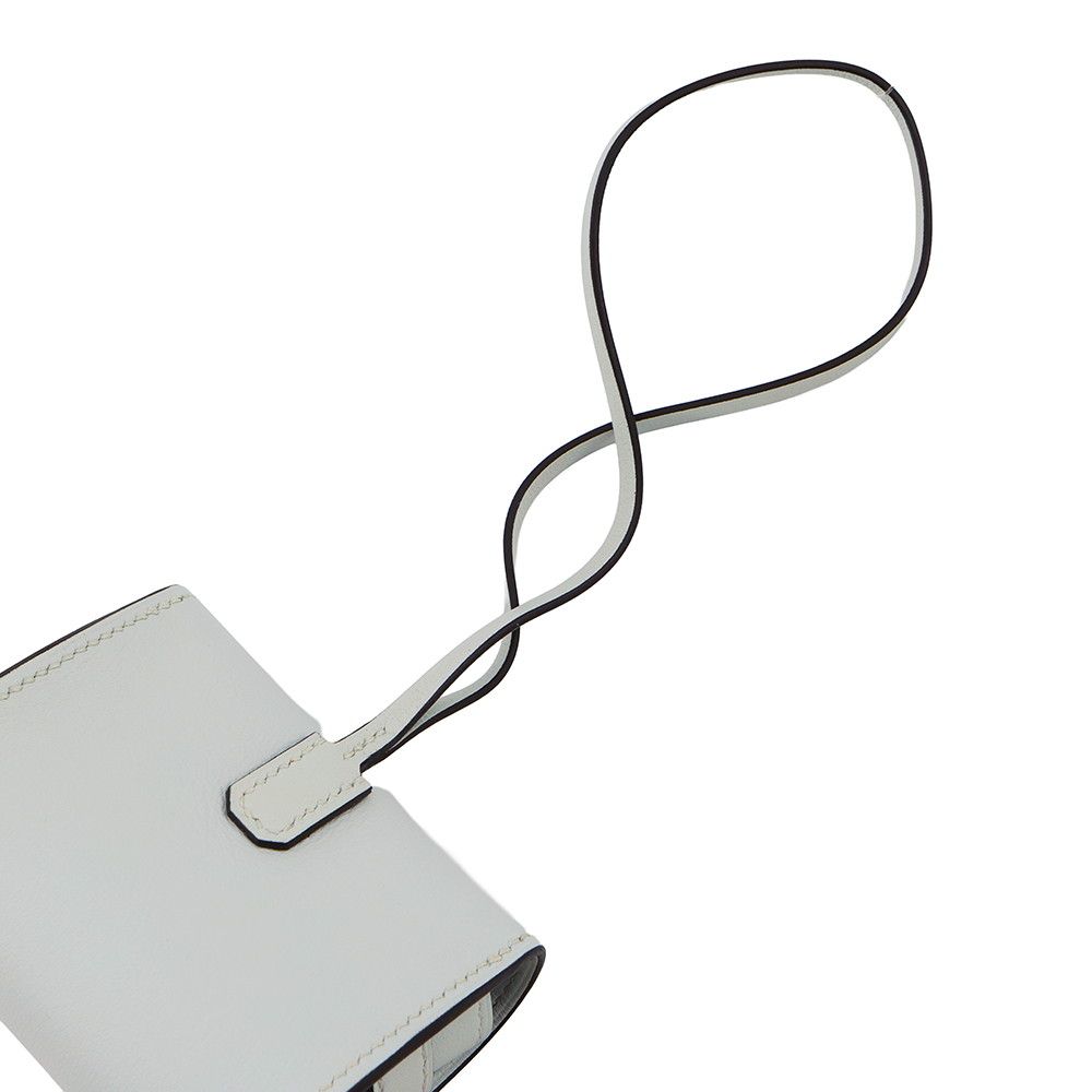 Hermes Bag Charm Kelly Festival Gripantin Silver Swift Gripantan — view 4