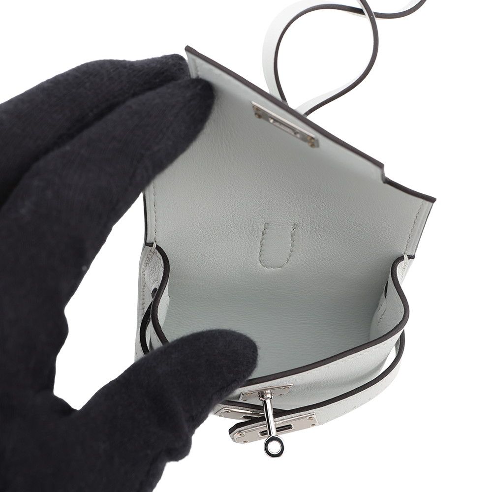 Hermes Bag Charm Kelly Festival Gripantin Silver Swift Gripantan — view 5