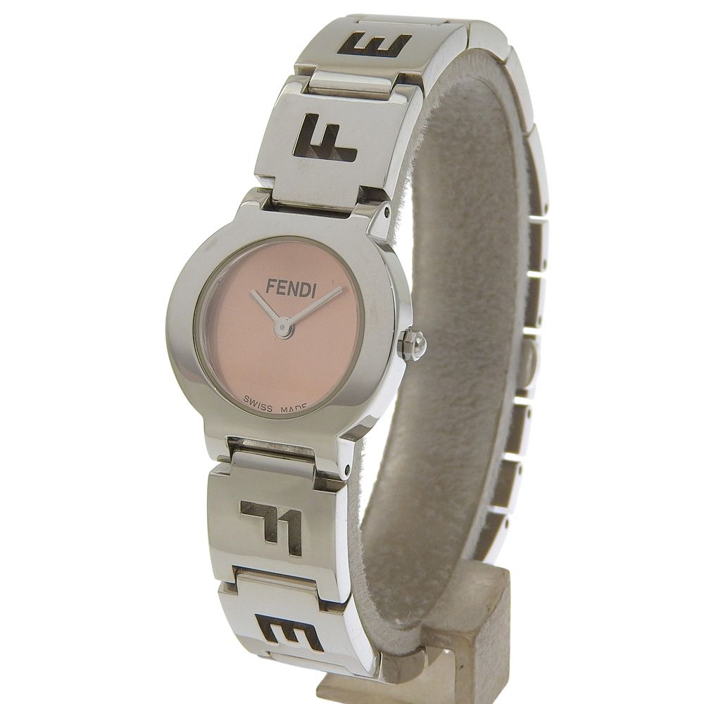 Fendi Orologi Stainless Steel Quartz Analog Display Orange Dial Watch — view 2