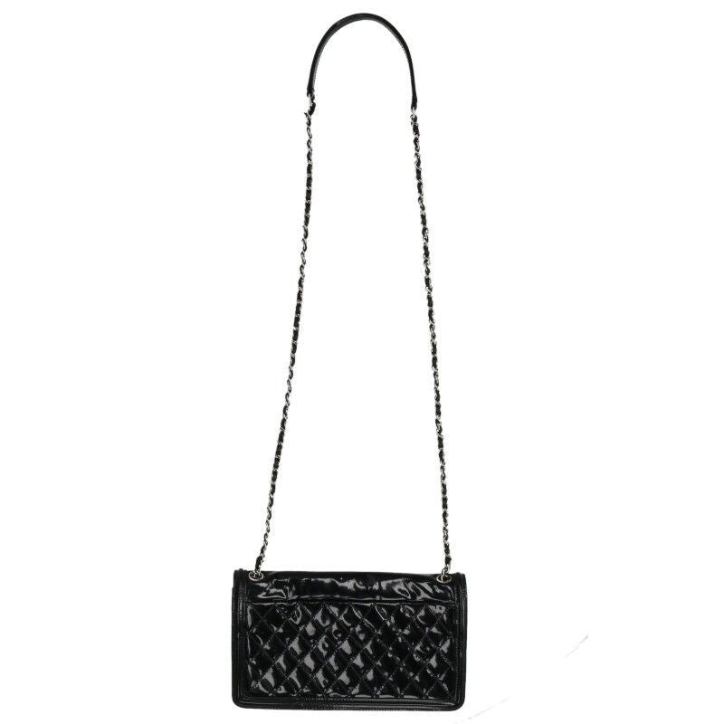 Chanel CC Filigree Logo Patent Chain Shoulder Bag — view 2