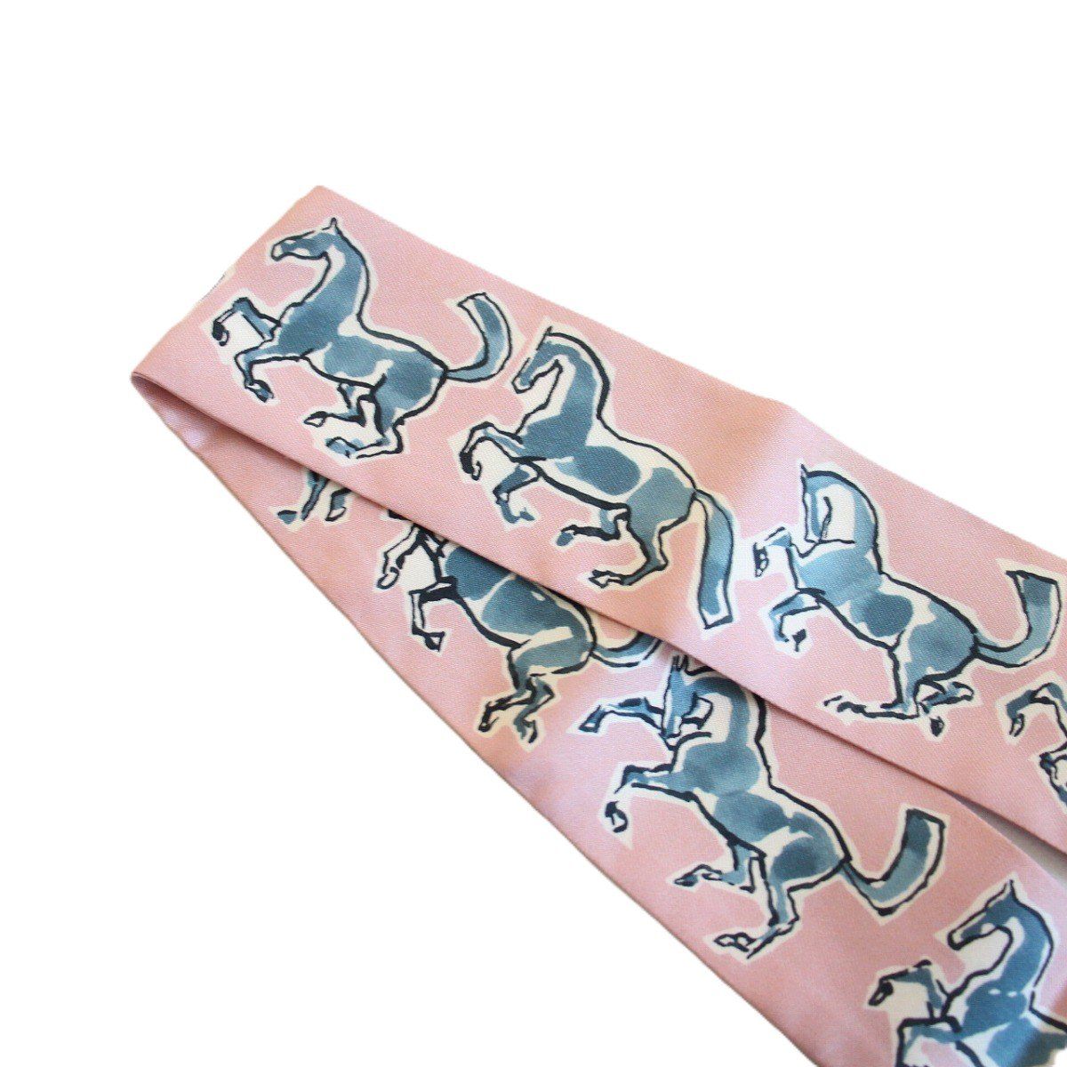 Hermes Twilly Freedom Horse Silk Pink Scarf — view 3