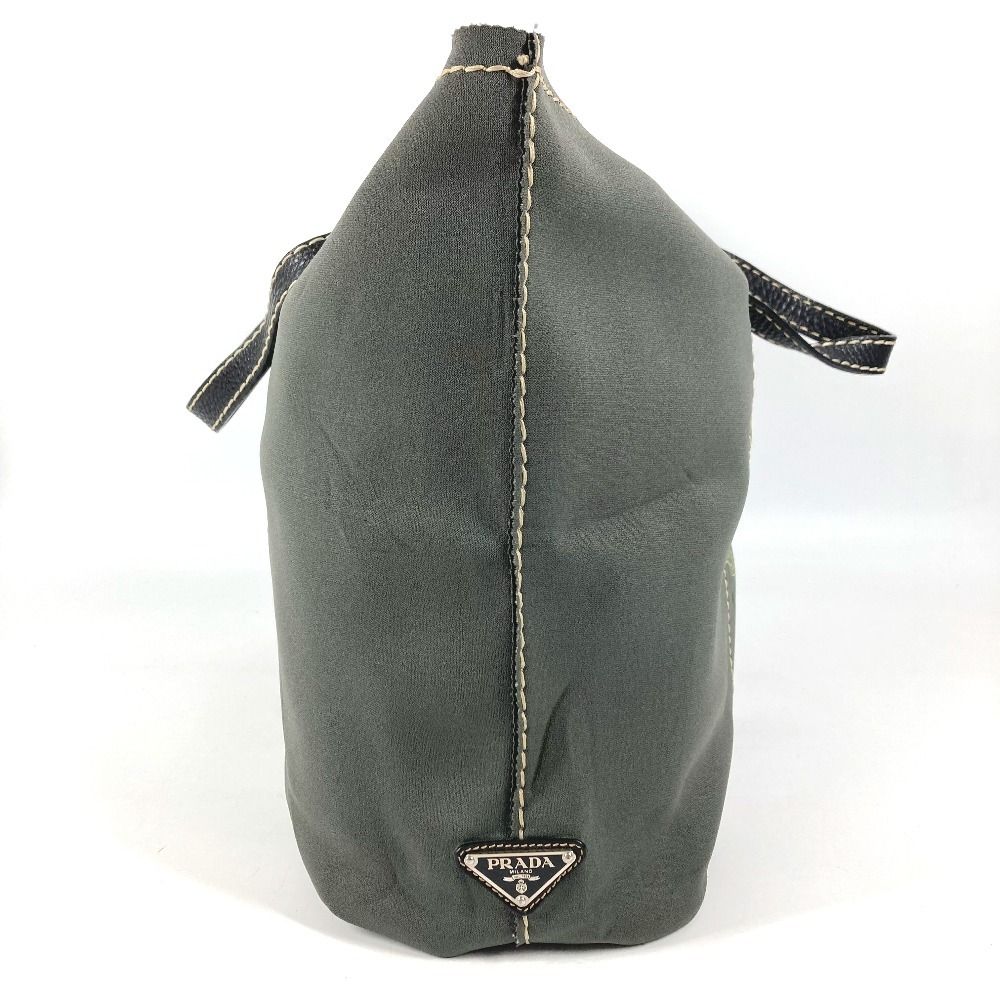 Prada Shoulder Bag Logo Gray Khaki — view 4