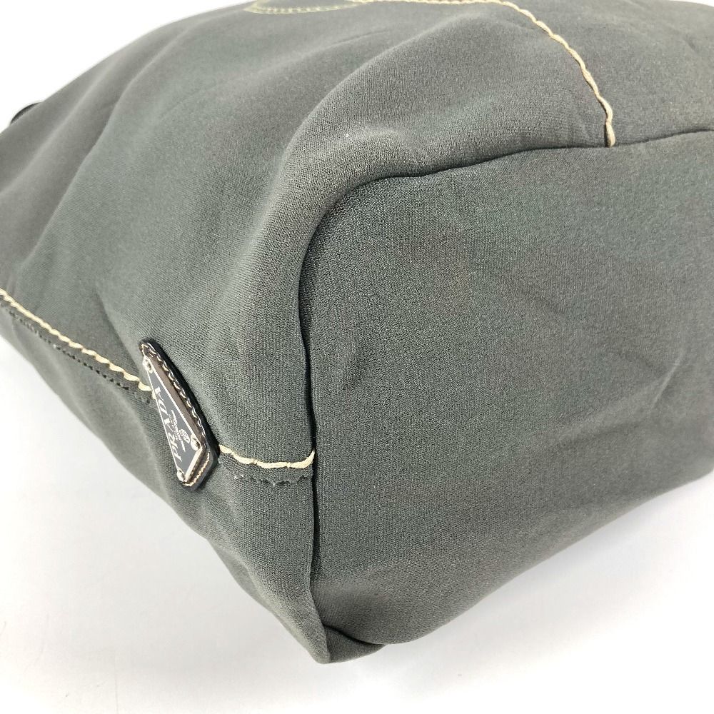 Prada Shoulder Bag Logo Gray Khaki — view 7