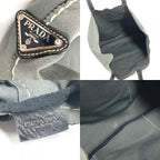 Prada Shoulder Bag Logo Gray Khaki — view 9