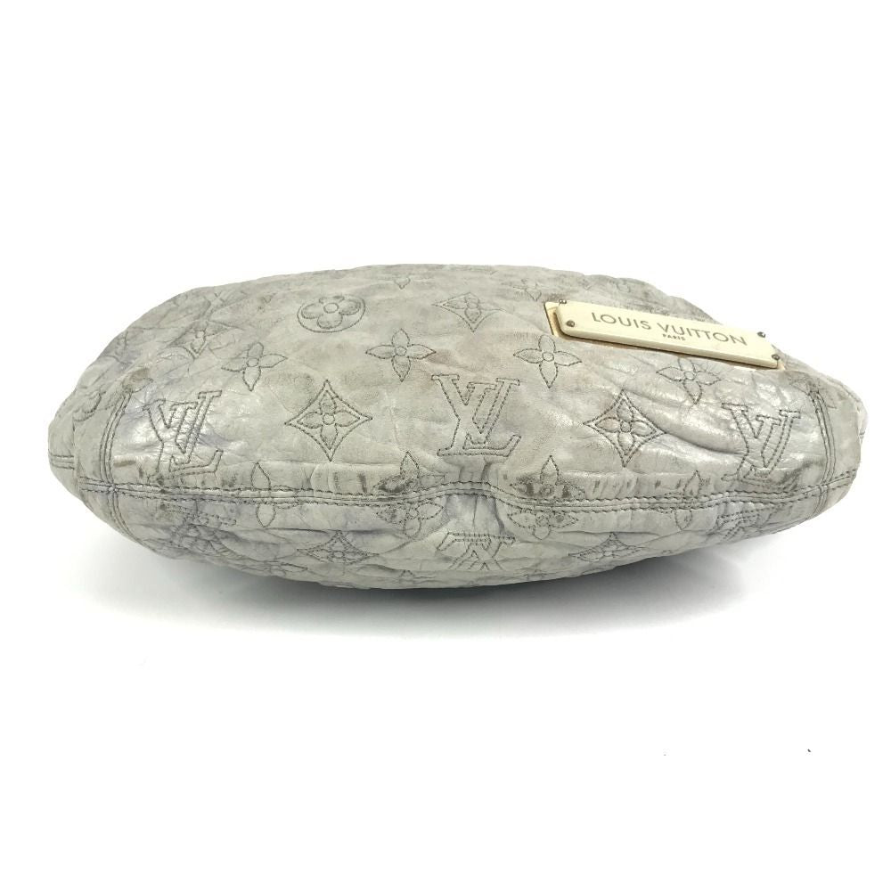 Louis Vuitton Shoulder Bag Nimbus PM Leather Ecru Gray — view 5