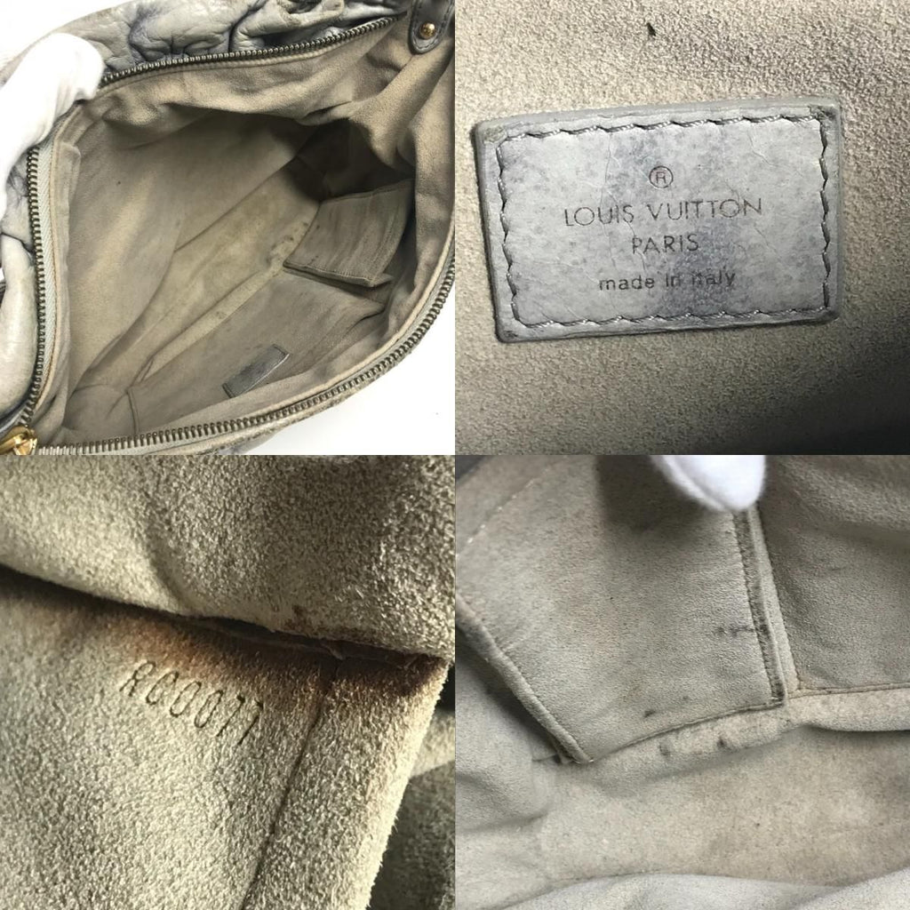 Louis Vuitton Shoulder Bag Nimbus PM Leather Ecru Gray — view 9