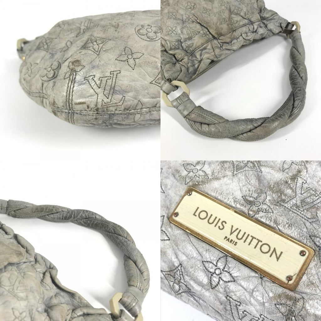 Louis Vuitton Shoulder Bag Nimbus PM Leather Ecru Gray — view 7