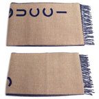 Gucci Logo Scarf Camel Navy — view 2