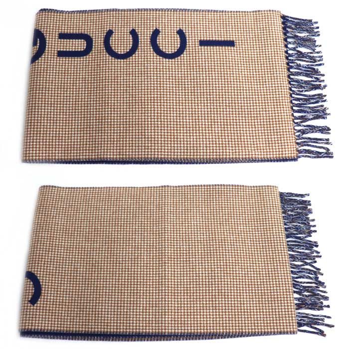 Gucci Logo Scarf Camel Navy — view 2