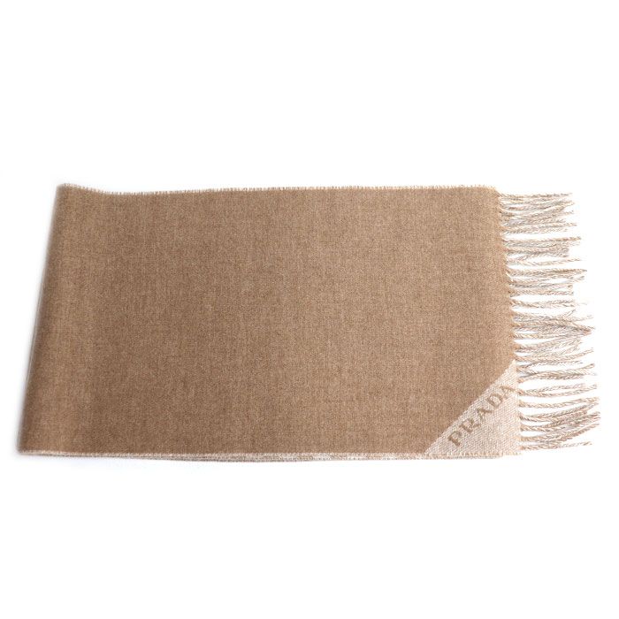 Prada Symbol Double Scarf Sand White — view 3