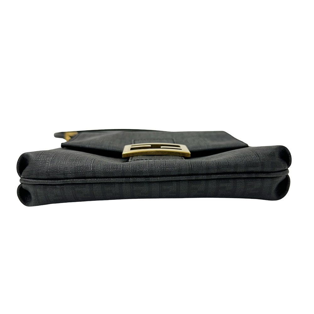 Fendi Zucchino Shoulder Bag Gray — view 3