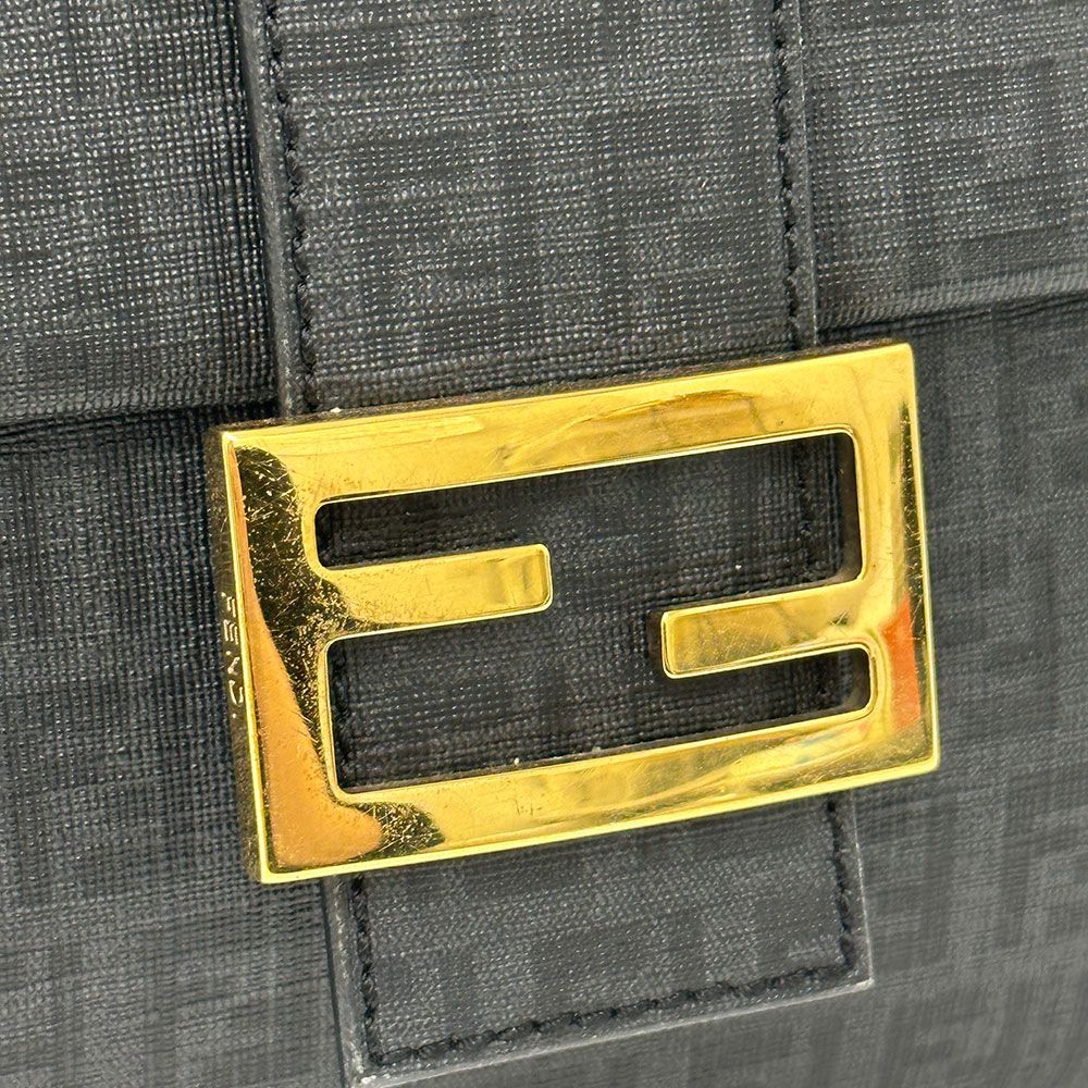 Fendi Zucchino Shoulder Bag Gray — view 7