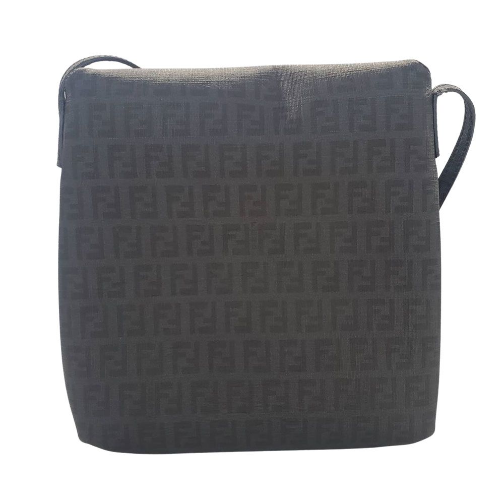 Fendi Zucchino Shoulder Bag Gray — view 2