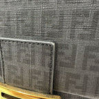 Fendi Zucchino Shoulder Bag Gray — view 8