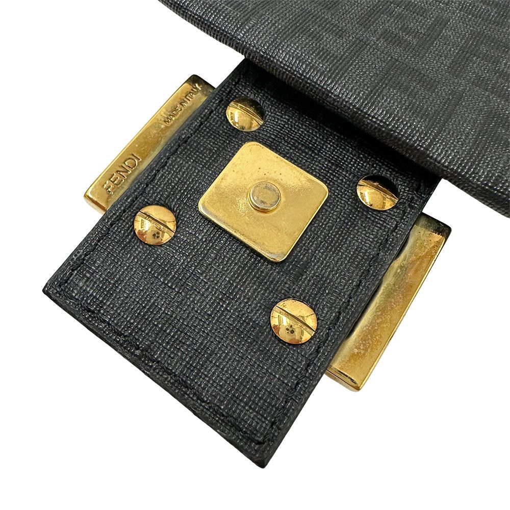 Fendi Zucchino Shoulder Bag Gray — view 9