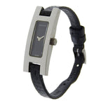 Gucci Stainless Steel Leather Quartz Analog Display Black Dial Watch — view 2