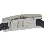 Gucci Stainless Steel Leather Quartz Analog Display Black Dial Watch — view 6