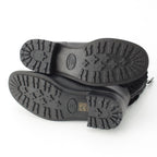 Chanel Leather CC Logo Shearling Quilted Back Zip Boots Shoes Black 39 — view 5