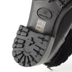 Chanel Leather CC Logo Shearling Quilted Back Zip Boots Shoes Black 39 — view 7