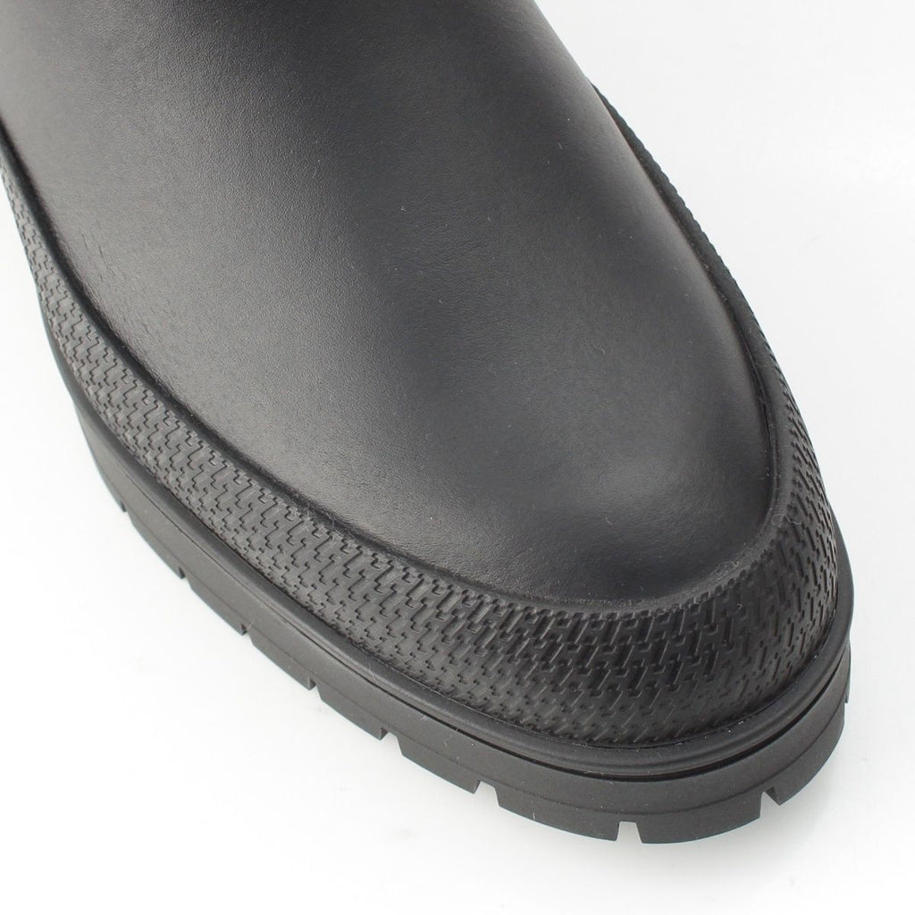 Hermes Leather Fuji Quilted Mosaic Long Boots Shoes Black 36 — view 6