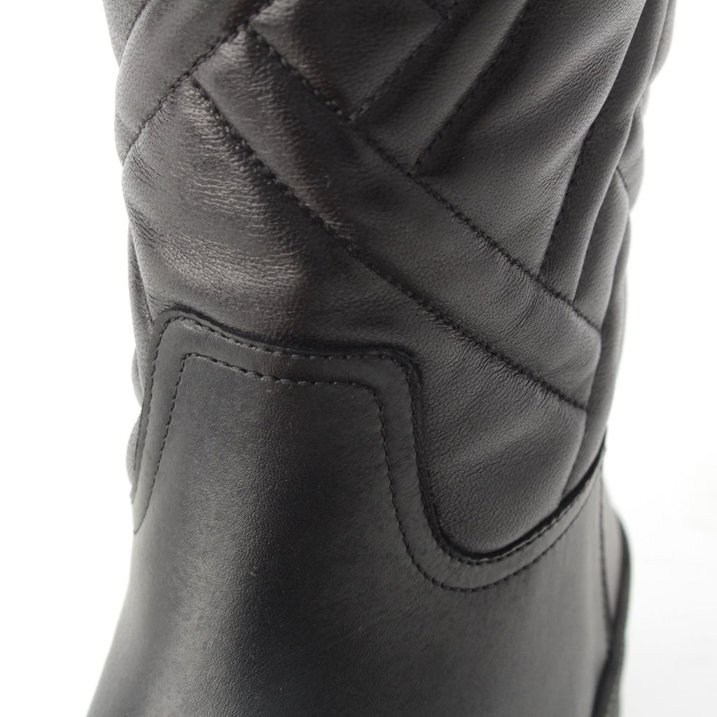 Hermes Leather Fuji Quilted Mosaic Long Boots Shoes Black 36 — view 8