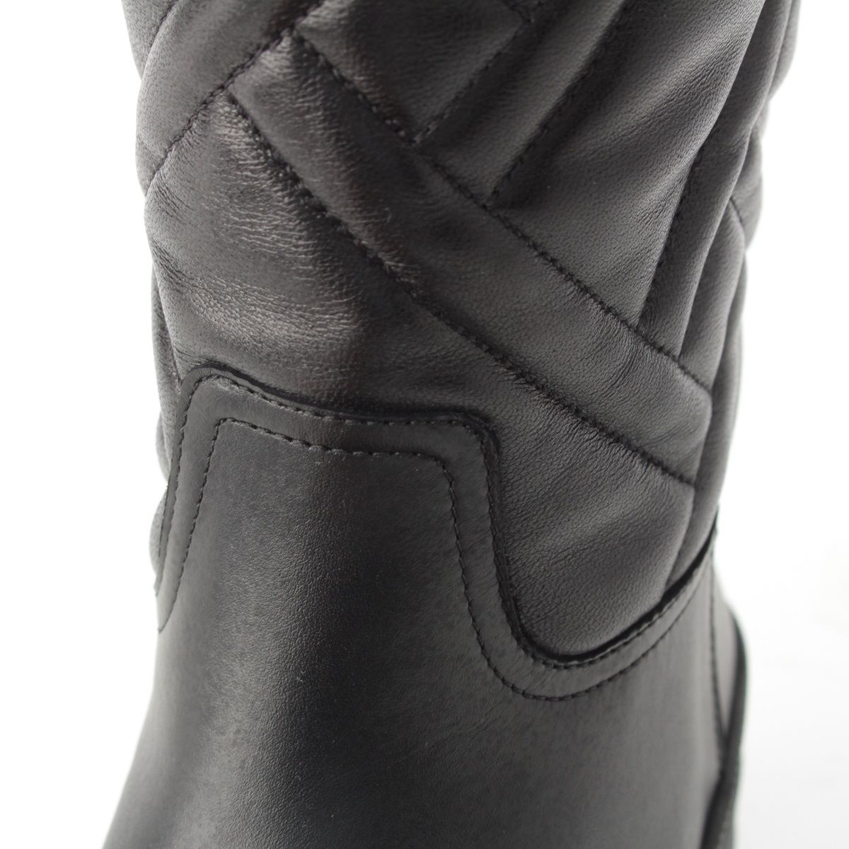 Hermes Leather Fuji Quilted Mosaic Long Boots Shoes Black 36 — view 8