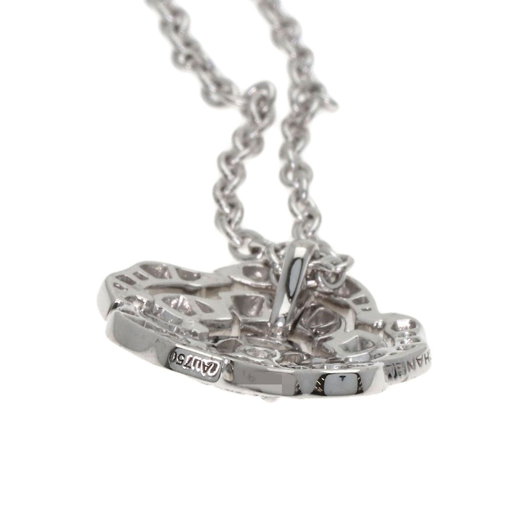 Chanel Camellia Diamond Necklace 18K White Gold — view 5