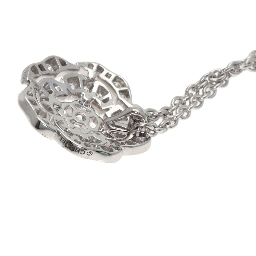 Chanel Camellia Diamond Necklace 18K White Gold — view 4