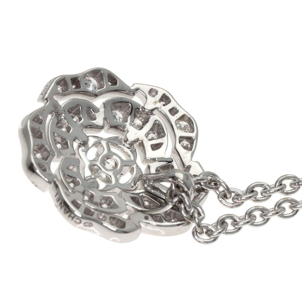 Chanel Camellia Diamond Necklace 18K White Gold — view 7
