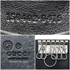 Gucci 6 Key Case Black Guccissima Line Leather Holder — view 3