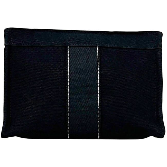 Hermes Pouch Deauville Black Cotton — view 3