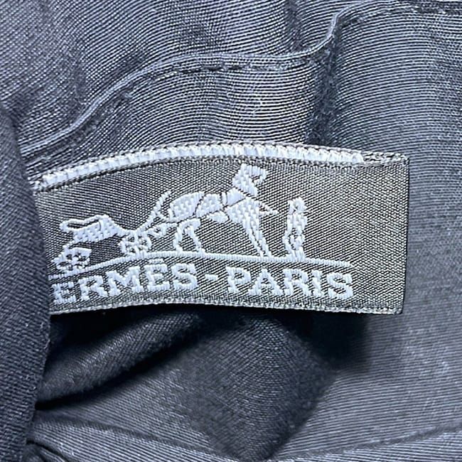 Hermes Pouch Deauville Black Cotton — view 6