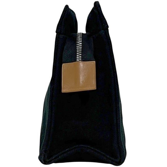 Hermes Pouch Deauville Black Cotton — view 2