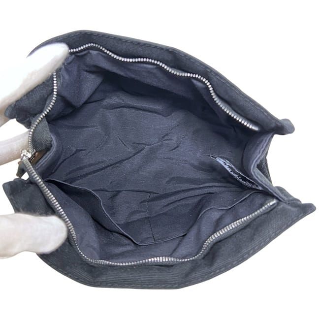 Hermes Pouch Deauville Black Cotton — view 5