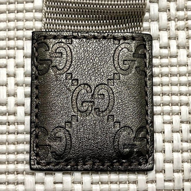 Gucci Tote White Beige Metallic Khaki Guccissima Line — view 7
