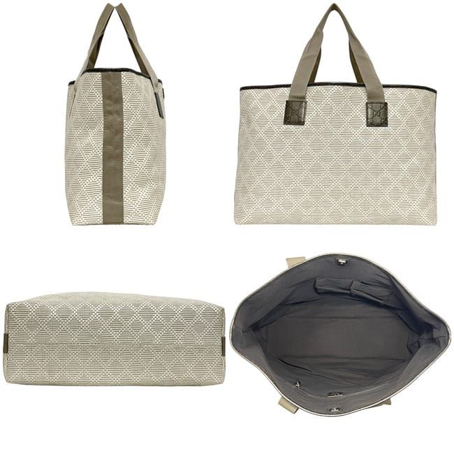 Gucci Tote White Beige Metallic Khaki Guccissima Line — view 2