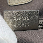 Gucci Tote White Beige Metallic Khaki Guccissima Line — view 4