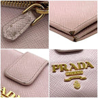 Prada Bifold Wallet Pink Saffiano — view 8
