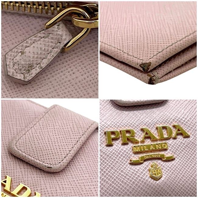 Prada Bifold Wallet Pink Saffiano — view 8