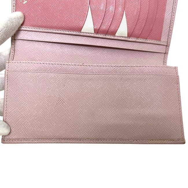 Prada Bifold Wallet Pink Saffiano — view 4