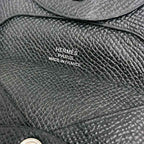 Hermes Bastia Coin Case Porte Monnaie Leather Black — view 3
