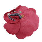Chanel Brooch Camellia Velour Red Corsage — view 5