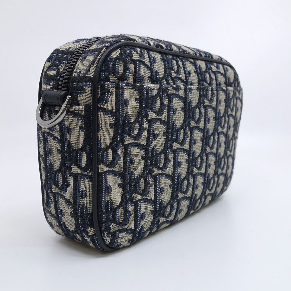 Dior Safari Mini Shoulder Bag Blue Peacock Cotton Canvas — view 2