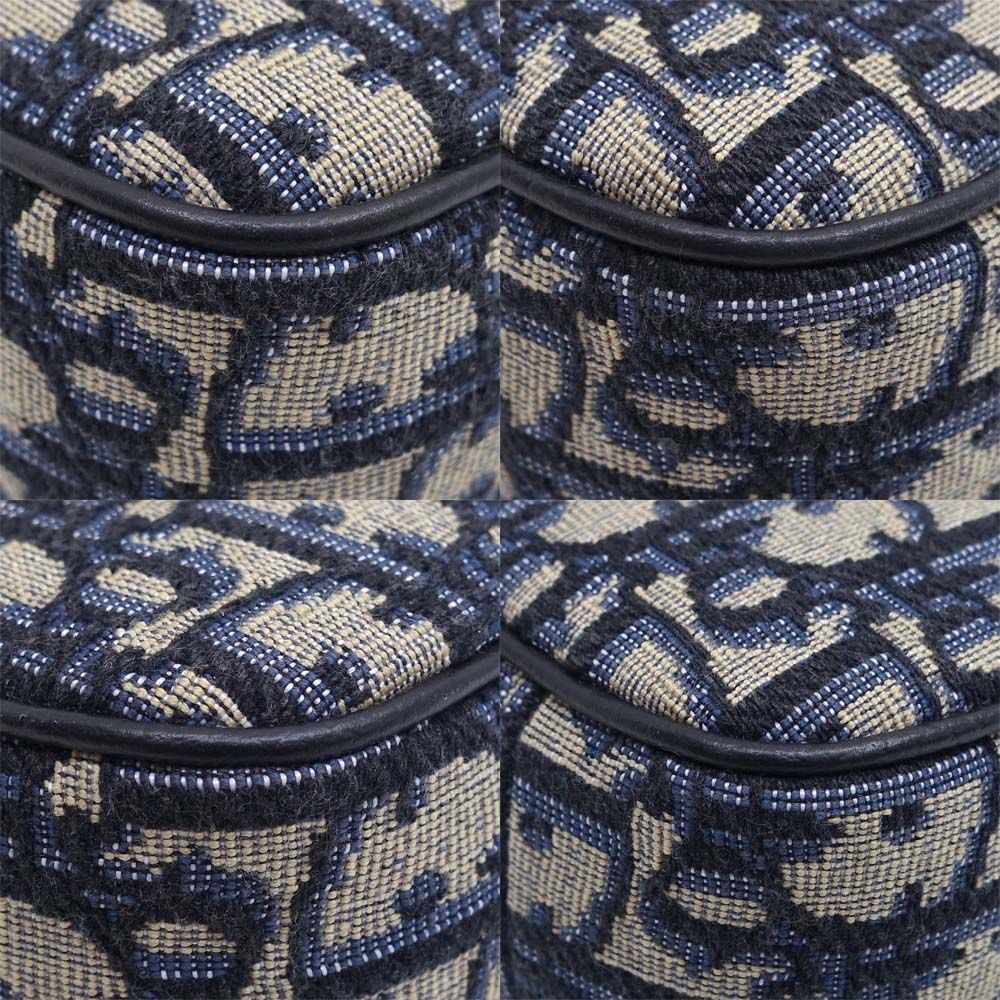 Dior Safari Mini Shoulder Bag Blue Peacock Cotton Canvas — view 5