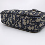 Dior Safari Mini Shoulder Bag Blue Peacock Cotton Canvas — view 4