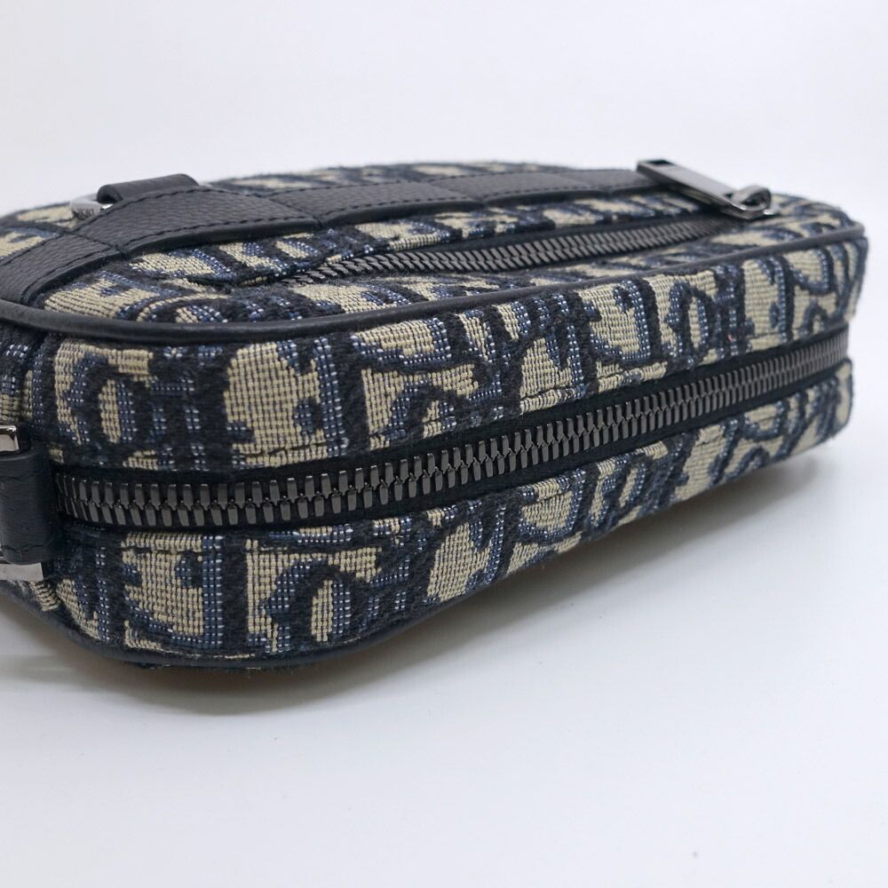 Dior Safari Mini Shoulder Bag Blue Peacock Cotton Canvas — view 3
