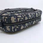 Dior Safari Mini Shoulder Bag Blue Peacock Cotton Canvas — view 3