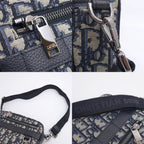 Dior Safari Mini Shoulder Bag Blue Peacock Cotton Canvas — view 7