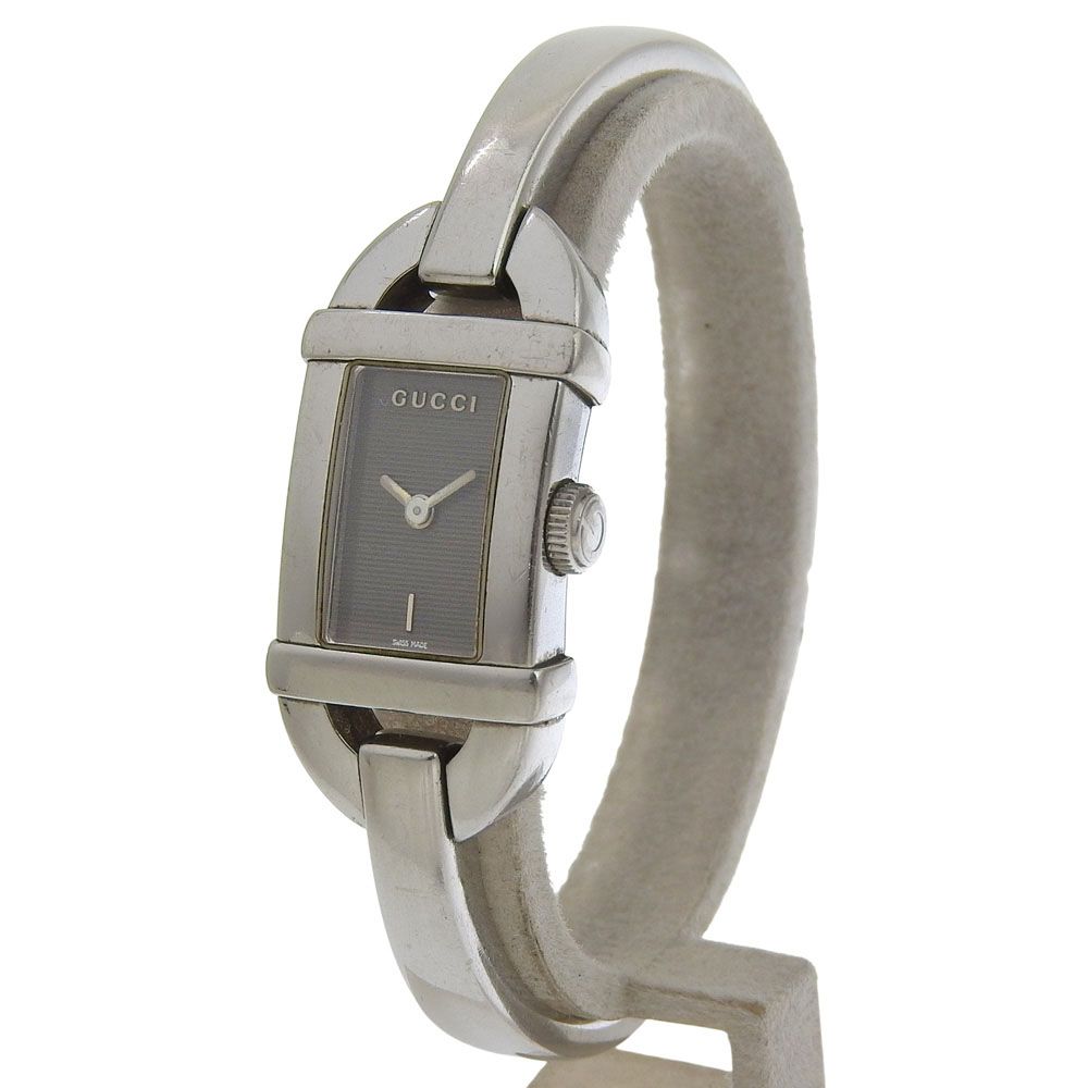 Gucci Stainless Steel Quartz Analog Display Black Dial Watch — view 2