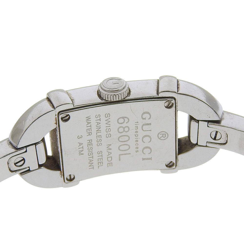 Gucci Stainless Steel Quartz Analog Display Black Dial Watch — view 6